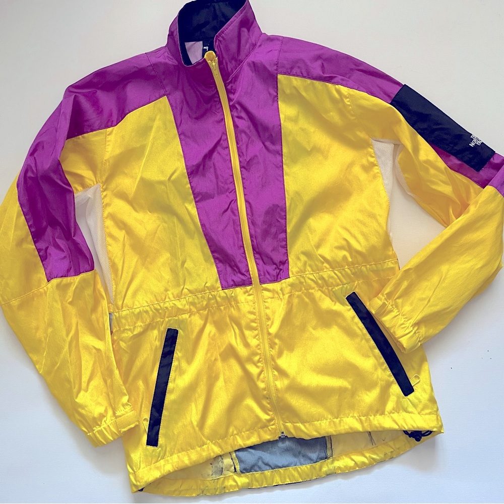 90’s Vintage The North Face Purple, yellow, black Windbreaker Jacket size Small